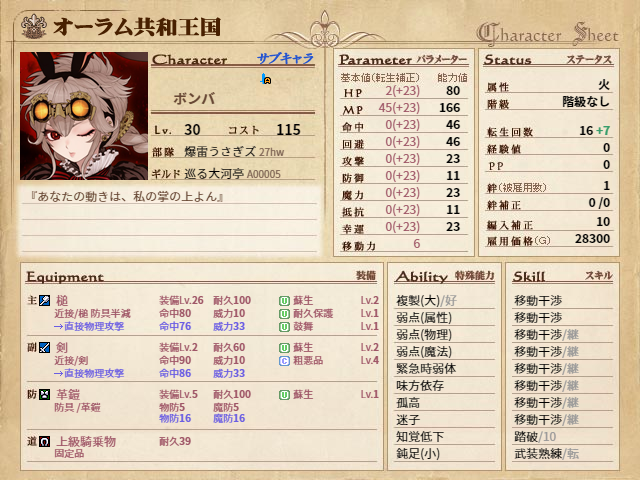 24期ラストステータス