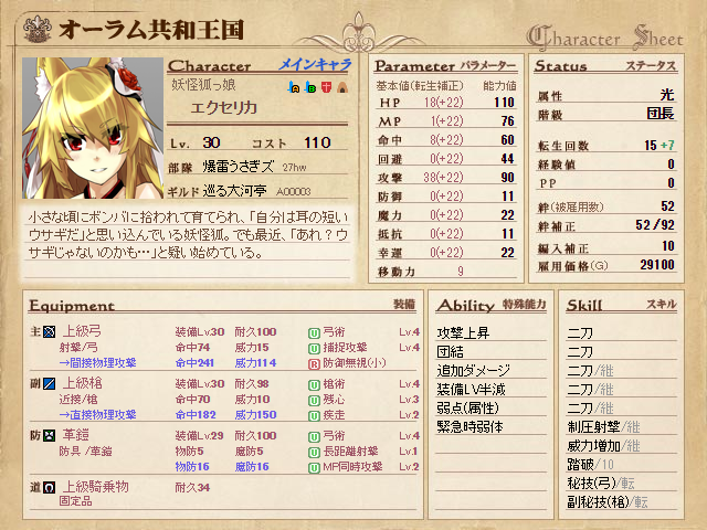 22期ラストステータス